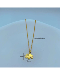 Minimalism Elephant Pendant Titanium Steel Necklace CA07831594