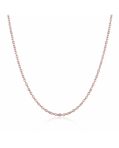 Wholesale Solid Color Hemp Flowers Chain O-Shaped Chain Flat Snake Bone Stainless Steel Necklace CA07831596-Rose Gold Color-01