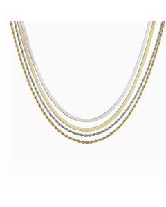 Wholesale Solid Color Hemp Flowers Chain O-Shaped Chain Flat Snake Bone Stainless Steel Necklace CA07831596
