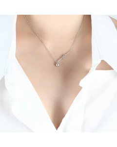 Wholesale Simple Style Knot Titanium Steel 18K Gold Plated Necklace