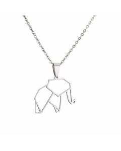 Wholesale Simple Style Hollow Out Animal Stainless Steel Pendant Necklace CA07831611