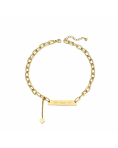 Wholesale Hip-Hop Love Heart Shape Arrow Stainless Steel Necklace