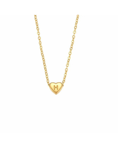 Wholesale Simple Style Letter H Heart Shape Titanium Steel Plating Necklace CA07831653
