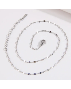 Simple Style Solid Color Stainless Steel Necklace