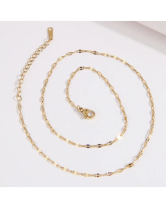 Simple Style Solid Color Stainless Steel Necklace