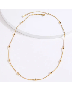 Simple Style Solid Color Stainless Steel Necklace