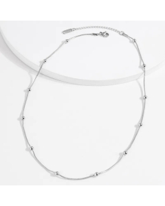 Simple Style Solid Color Stainless Steel Necklace