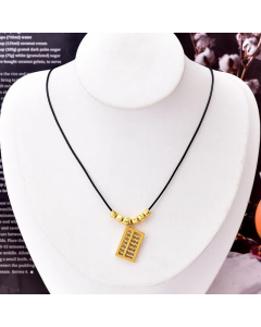 Ethnic Style Abacus Rope Titanium Steel Plating 18K Gold Plated Pendant Necklace
