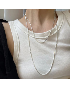 Plain Stainless Steel Plating 18K Gold Plated Silver Plated Layered Necklaces CA07831671