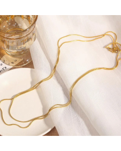 Wholesale Plain Solid Color Stainless Steel Plating 18K Gold Plated Silver Plated Layered Necklaces CA07831671