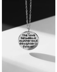 Wholesale Casual Daily Style Round Letter Stainless Steel Pendant Necklace CA07831679