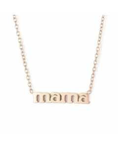 Simple Style MAMA Pendant Stainless Steel Plating 18K Gold Plated Necklace