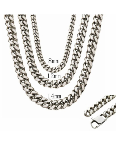 Wholesale Hip-Hop Solid Color Stainless Steel Polishing Necklace