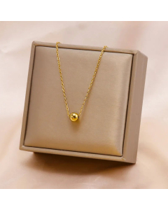 Wholesale Stainless Steel Necklace Simple Style Ball Pendant Necklace
