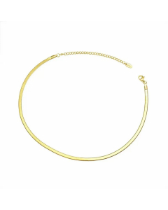 Plain Solid Color Single Layer Snake Bones Chain Stainless Steel Necklaces