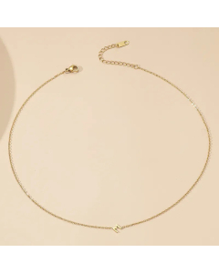 Simple Style Letter Titanium Steel Polishing Plating 18K Gold Plated Necklace