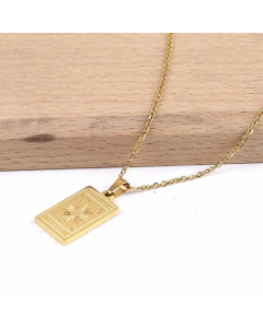 Streetwear Sun Stainless Steel Titanium Steel Plating Pendant Necklace