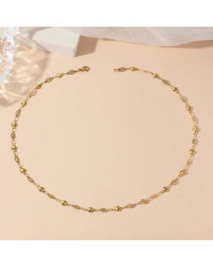 Casual Heart Shape Titanium Steel Polishing Plating 18K Gold Plated Necklace