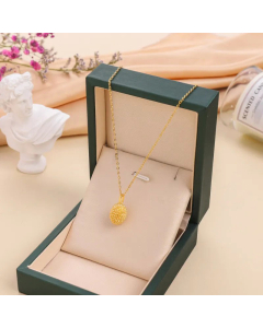 Retro Classic Style Oval Stainless Steel Plating 18K Gold Plated Pendant Necklace