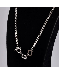Casual Retro Geometric Titanium Steel Plating Necklace