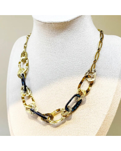 Exaggerated Punk Artistic Geometric Stainless Steel Acetic Acid Sheets Plating Gold Plated Necklace