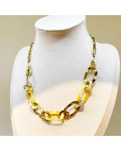 Exaggerated Punk Artistic Geometric Stainless Steel Acetic Acid Sheets Plating Gold Plated Necklace