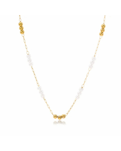 Casual Simple Style Geometric Stainless Steel Imitation Pearl Plating Necklace