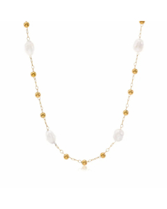 Casual Simple Style Geometric Stainless Steel Imitation Pearl Plating Necklace