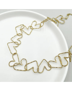 Retro Classic Style Heart Shape Stainless Steel Plating Gold Plated Necklace