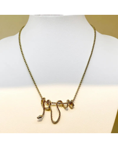 Beach Artistic Snake Stainless Steel Plating Gold Plated Necklace