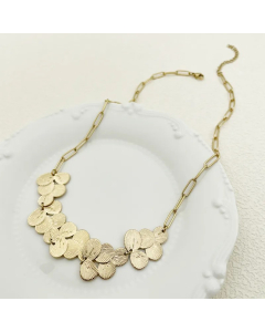 Luxurious Streetwear Flower Stainless Steel Polishing Plating Gold Plated Necklace
