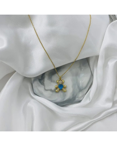 Simple Style Bear Titanium Steel Inlay Rhinestones Pendant Necklace