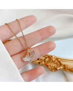 Romantic Simple Style Letter Moon Butterfly Stainless Steel Alloy Plating Inlay Acrylic Artificial Pearls Artificial Diamond Gold Plated Silver Plated Necklace