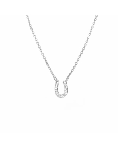 Steel Color Simple Style U-shapes Stainless Steel Plating Pendant Necklace