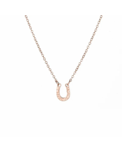 Rose Gold Color Simple Style U-shapes Stainless Steel Plating Pendant Necklace