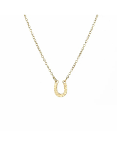 Gold Color Simple Style U-shapes Stainless Steel Plating Pendant Necklace