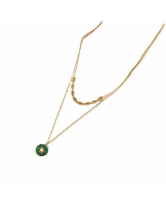 Vintage Style Star Stainless Steel Alloy Plating Layered Necklaces