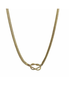 Hip-Hop Retro Knot Stainless Steel Plating Gold Plated Necklace