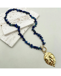Casual Vacation Leaves Plant Stainless Steel Gravel Metal Plating Gold Plated Pendant Necklace