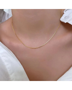 Simple Style Solid Color Stainless Steel Necklace
