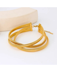 Hip-Hop Geometric Stainless Steel Plating Choker