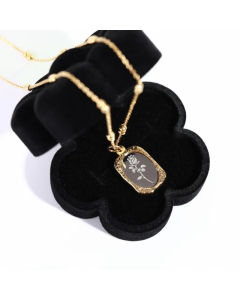 Retro Simple Style Rose Stainless Steel Plating 18K Gold Plated Pendant Necklace