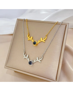 Wholesale Stainless Steel Necklace Lady Geometric Plating Gold Plated Pendant Necklace