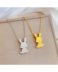 Wholesale Stainless Steel Necklace Cute Rabbit Plating Pendant Necklace