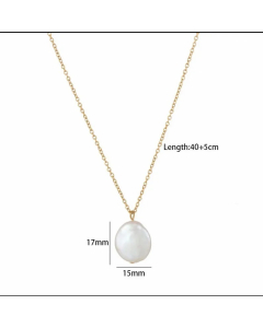 Simple Style Round Titanium Steel Patchwork Pendant Necklace