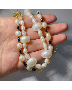 Simple Style Round Stainless Steel Artificial Pearl Beaded Necklace