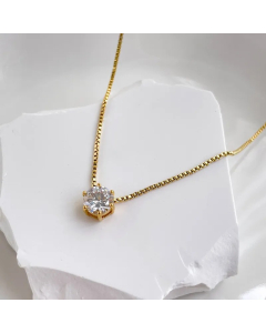 Elegant Lady Simple Style Geometric Titanium Steel Inlay Rhinestones Pendant Necklace