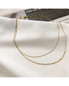 Simple Style Solid Color Titanium Steel Patchwork Layered Necklaces