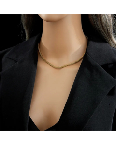 Casual Simple Style Solid Color Titanium Steel Plating Hollow Out 18K Gold Plated Necklace