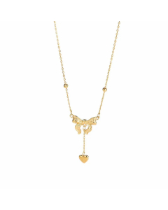 Simple Style Butterfly Titanium Steel Plating Gold Plated Pendant Necklace